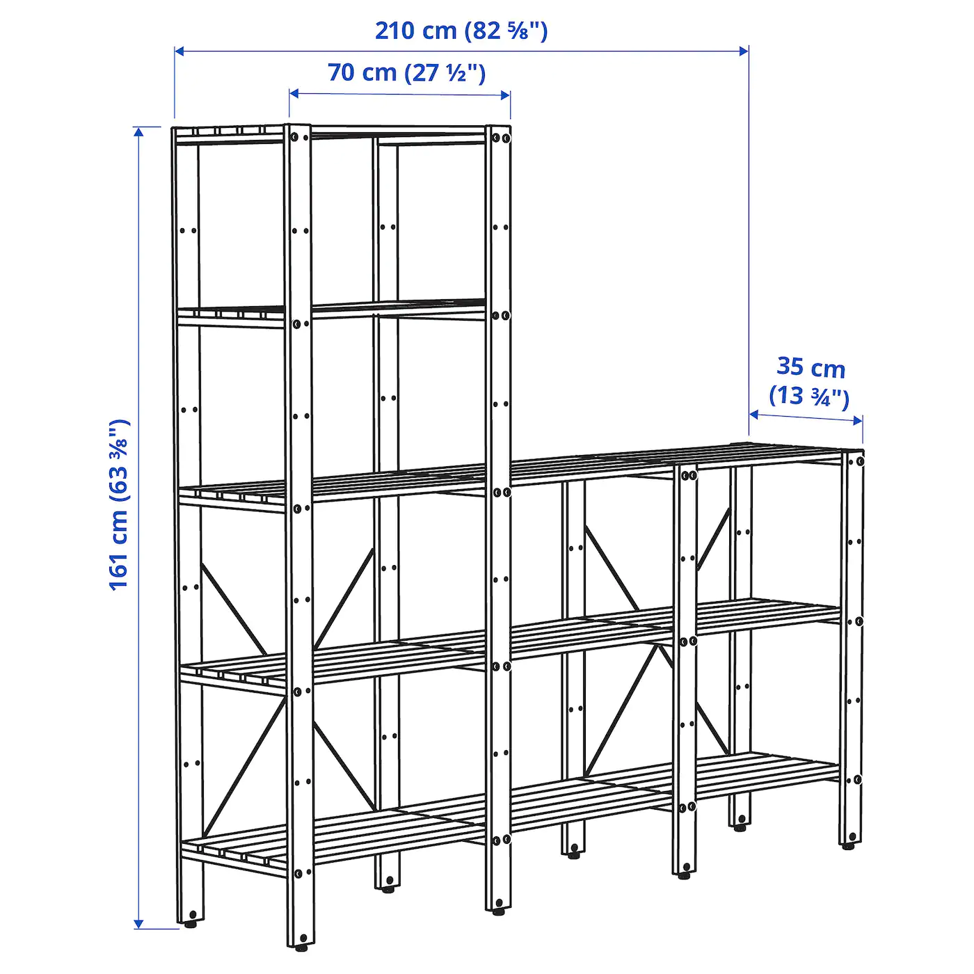 IKEA TORDH Shelving Unit, Outdoor Brown Stained 82 5/8x13 3/4x35 3/863 3/8 " 8 IKEA TORDH Shelving Unit, Outdoor Brown Stained 82 5/8x13 3/4x35 3/863 3/8 " - Image 6