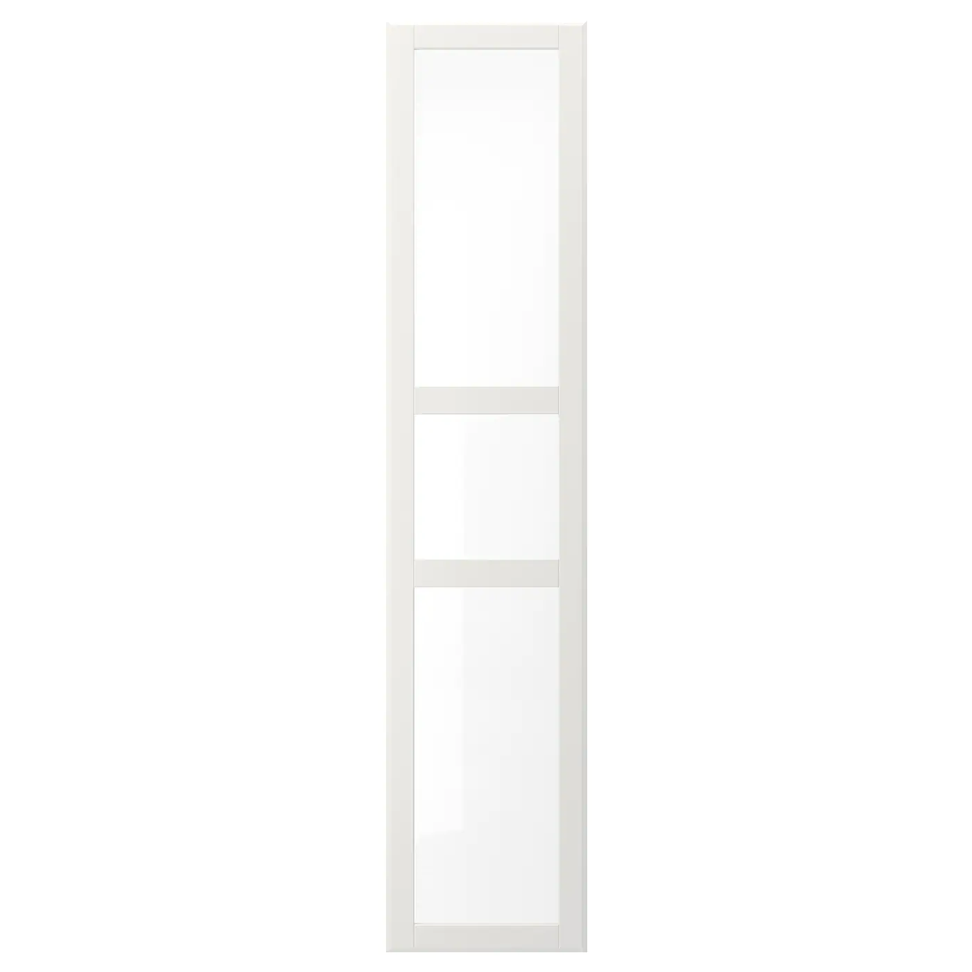 IKEA TYSSEDAL Door With Hinges White/glass 19 1/2x90 3/8 "
